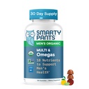 SmartyPants Multivitamin עבור גברים, חניכיים אורגניות: Methylfolate, אומגה 3 (ALA), ויטמין D3, C, ויטמין B12, B6, A, K & Zinc for Immune Support, Biotin, Vegetarian, 120 מסטיקים (30 יום אספקה)