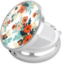Nipichsha Pill Box, Small Pill Case for Purse & Pocket, Cool Travel Medicine מארגנת, Portable Medicine Container Holder to Hold ויטמינים, תרופות, שמן דגים ותוספים, B07- Beautiful Flowers