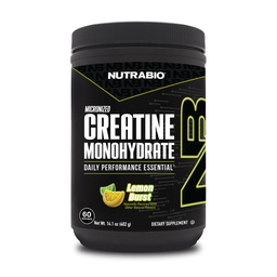 NutraBio Pure Micronized Creatine Monohydrate אבקת תוסף, לימון Burst, (300 גרם) - תמיכה באנרגיה שרירית Bulk, התאוששות וכוח - HPLC נבדק אבקת Creatine עבור גברים ונשים