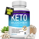 Toplux Keto Blocker Pills White Kidney Bean לחלץ - 1800 מ"ג טבעי Ketosis, תמיכה דיאטת Keto, עבור גברים, 90 קפסולות, תוספת תוסף