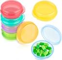 Amabro Small Pill Organer Box, 7 PCS Travel Pill Cases Portable Pill Container Daily Mini Pill Case Holder for Pocket Purse briefcase Pills Medicine Cod Liver Oil Box