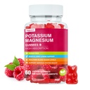 Potassium Magnesium Gummies - High Absorption Magnesium Glycinate & Potassium Citrate Plus Coenzyme Q10, DHA, D3, מינרלים ו Calcium עבור Zzz, Cramps & שריר - 60 חניכיים