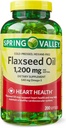 LLK Flaxseed שמן Softgels תוספי תזונה, 1,200 מ"ג, 200 הרוזן