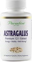 Paradise Herbs Astragalus לחלץ, קפסולות צמחוניות לאנרגיה, Digestive & Immune Health, non GMO, Gluten Free, 120 קפסולות