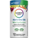 Rainbow Light Multivitamin for Men 50+, ויטמין C, D & Zinc, Probiotics, Men's One 50+ Multivitamin מספק תמיכה גבוהה בפוטנציה, Non-GMO, Vegetarian, 150 טבליות