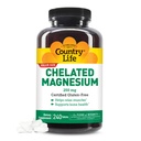 חיי מדינה, Chelated Magnesium 250 מ"ג, תומך העצם ובריאות החיסון, תוספת יומית, 240 ct