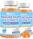 סוכר חינם מגנזיום Glycinate חניכיים עם L-Threonate, מגנזיום תוספי לנשים וגברים עם Ashwagandha, L-theanine, GABA, ויטמין C, B6