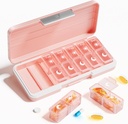 Betife AM PM Pill מארגנת 2 פעמים ביום, 7 יום גלולות Box Weekly Pill מארגנת נסיעות עם Container בנפרד, Portable Daily Medicine Planner Dispenser Case עבור ויטמין, שמן דגים, תוספי מזון,