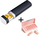AMPM Pill מארגנת 2 פעמים ביום, 7 Day Pill Box Weekly Pill Organer Travel with Container, Portable Daily Medicine Planner Dispenser Case for ויטמין, שמן דגים, תוספים