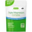 Igennus Superior Triple Magnesium Complex, Fully Reacted & Chelated Glycinate, Turate & Citrate, תווית נקייה, זמינות ביולוגית גבוהה ו- Absorption, 180 טבליות, טבעוני, לא Buffereded