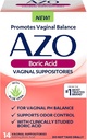 AZO Boric Acid Suppositories for Women, עוזר לתמוך Odor Control ו- Balance Vaginal PH עם קלינית למד Boric Acid, non-GMO, 30 Count
