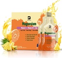 מגנזיום Citrate נוזל תוספת, עם Bromelain, ויטמין C, D3, B6, Zinc, High Absorption Magnesium Citrate Oral Solution, Magnesium for Constipation, Zzz & Energy, Pineapple, 10 Fl Oz Oz