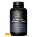 Inessa Methylated Multivitamin עבור גברים ונשים - Advanced Natural Daily Mens Multivitamins עם CoQ10 100 מ"ג, ויטמין D3, K2, A, B Complex ויטמינים, Folic Acid & Zinc - 60 טבליות טבעוניות