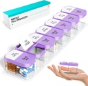 Odaro אקסטרה גדול כדור שבועי מארגנת 2 פעמים ביום, Pill Box 7 Day Am Pm כדי להחזיק את הוויטמין היומי ותוספים