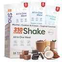 310 תזונה - All-In-One Meal Switch Shake - New Formula with fiber Rich Superfood Band - Natural Sweeteners - Low Carb Shake, Keto & Paleo Friendly - Gluten Free - 26 Essentials & מינרלים - Variety Shake Box