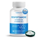 Liposomal Benfotiamine עם ויטמין B6, ויטמין B12, Alpha Lipoic Acid, Curcumin - תמיכה במטבוליזם בריא, רמות אנרגיה המיוצר נבדק בארה"ב
