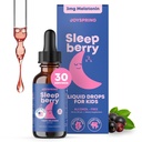 SleepBerry נוזל מלטונין לילדים - Natural Sleep Aid with Elderberry ווויטמין D - Boosts Immune System בזמן שהם ישנים (1 Fl oz)