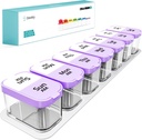 Daviky Large Pill Productionser 7 Day, Weekly XL Pill Box 2 פעמים ביום, אקסטרה Big Medicine Case AM PM עבור ויטמינים, תוספים ותרופות