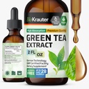 BIO KRAUTER Green Tea Extracts - תוספי תה ירוק - Antioxidant Source - אלכוהול וסוכר חינם - 2 Fl.Oz.