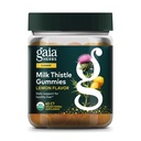 גאיה Herbs Milk Istle Gummies - Herbal תוסף עם Antioxidant Properties for Liver Health & Liver Detox - Lemon Flavored - 60 חניכיים טבעוניות
