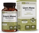 DailyNutra Lion's Mane Mind Formula - תוסף Nootropic לבריאות המוח הקוגניטיבית | מוצרי Mushroom עם Bacopa, Gingko, Gota Kola (90 קפסולות)