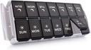 TookMag Weekly Pill מארגנת 2 פעמים ביום, Easy Fill Medicine Pill Productionser AMPM Pill Case, Large Capacity 7 Day Pill Box for Pills/Vitamin/Fish Oil/Supplements (מרשם רשמי)