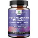 משולש Magnesium Complex Supplemental - High Absorption Magnesium Turate ו- Glycinate Plus Malate ל- Sleep Bone Mood ועוד - Non GMO Vegan 90CT