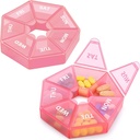2PCS Weekly Pill מארגנים 7 ימים גדול גלולות Box מארגנת מקרה יומי עבור ויטמין שמן דגים גלולות תוספת Arthritis ידידותית