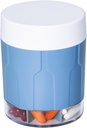 Betife תוספת גדולה תוספת מארגנת, Weekly Pill מארגנת בקבוק, Daily Pill Dispenser עם 7 השוואות גדולות, ארגן כדי להחזיק 7 יום תרופה, 21 תוויות ניקוי Brush (כחול)