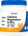 חומרים מזינים Calcium Magnesium Zinc עם אבקת ויטמין D3, 60 משרתים (Peach מנגו) - Calcium (1000 MG) מגנזיום (420 MG) Zinc (16.5) ויטמין D3 (30 MCG) - Gluten Free, non-GMO