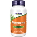 Now Foods Supplements, Elderberry (Sambucus nigra)500 מ"ג, 10:1 ריכוז, 60 קפסולות Veg