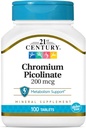המאה ה-21 Chromium Picolinate 200 mcg 100 Tabs