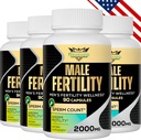 Fertility Supplements for Men, Male Prenatal Vitamins -Optimal Sperm Count, Motility and Strength, 2000MG Mens Fertility Supplements with Maca Root, Zin & Folate for Conception - Packs of 4
