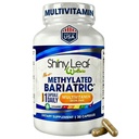 Shiny Leaf Bariatric Multivitamin ללא ברזל - ויטמינים עבור Gastric Bypass & Op, 1 יומית קפסולת W ויטמין A, C, D, Biotin, Zinc, B12, K, Vegetarian, Soy-Free, GMP Cert., Made בארה"ב (30 C.)