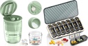 גלולת גלולות 3 פעמים A Day - GloDeals Weekly Pill מארגנת 3 פעמים ביום, גלולת גלולת גלולות 7 ימים מארגנת גלולת גלולות, Pill Container Holder, Daily Pill Box 3 Times A Day, for ויטמין, White