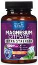 Magnesium Citrate קפסולות 1000 מ"ג - Max Absorption Magnesium אבקה עבור שריר, Nerve, Bone and Heart Health Support, High Absorption Citrate Complex, Gluten Free, non-GMO - 60 קפסולות