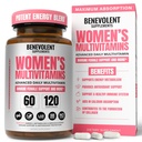 Multivitamin לנשים - תוספת לאנרגיה, חסינות ותמיכה נשית - ויטמינים יומיים לנשים עם ביוטין, Calcium, Magnesium - non-GMO, Vegetarian Women's Multivitamin - 120 Caps Caps