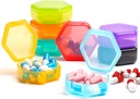 [8 Pack] Small Pill Organer, Travel Pill Box Portable BPA Free Pill Case for Pocket, Pills Medicine & Vietnams Holder (Vivid Colors)