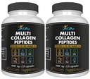 VITAMISAN 2Pack Multi Collagen Plus Pills (Type I, II, III, X) עבור Anti-Aging, שיער, עור, ציפורניים ותמיכה משותפת, 80 יום אספקה 240 קפסולות