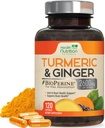 תוסף Turmeric Curcumin 2600 מ"ג - עם ג'ינג'ר & Turmeric אורגני, 95% Curcuminoids, BioPerine Black Pepper עבור הטוב ביותר Absorption, התמיכה המשותפת של הטבע, Non-GMO, בבקבוק בארה"ב - 120 קפסולות