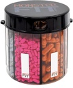 תוסף XL Pill Dispenser Bottle, 7 השוואתיות, תוויות, Easy Open, Anti-Mixing, UV Protected ארגן, תוספת ויטמין חודשי גדול, Monster Fit Medicine Holder כולל Premium Secure App