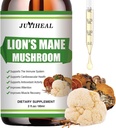 Lions Mane Liquid - Brain Support, Energy, Memory & Focus - Sugar & Alcohol-Free Lions Mane Supplement - 2 Fl OZ, 2 חודשים אספקה