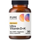 ויטמין D3 K2 ויטמין 5000 IU - VIT D3 K2 תוסף עבור Calcium Absorption, כוח העצם, Cardiovascular & Immune פונקציות תמיכה, Soy-Free, non-GMO 30 קפסולות צמחוניות