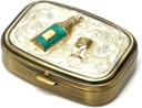 9327 Rectangular Small Pill Box מארגן קרם White Bras נשים נוסעות גלולת גלולות מקרה פורבס Pocketer כל יום המכילה תרופות סלולריות מכילות תוספי Mini Storage