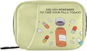 Naanle 7 Day Pill Case Bag - מארגנת גלולות שבועיות עם Zipper, גודל קומפקטי עבור תוסף ויטמין הולדר