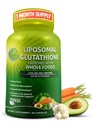 Liposomal Glutathione 500 מ"ג - Active Form L Glutathione (הופנה מהדף מקסימום Absorption - Made with Organic Whole Foods - Master Antioxidant & Detoxifier - Immune & Cardiovascular Support - 60 Count Count