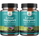 Natures Craftr Cleanse Detox & תיקון 2 Pack Bundle - Herbal Liver תומך חלב תוספת של Silymarin Milk Thistle תוספי עם Dandelion Root, Choline, Beetroot & Artichoke לחלץ את תמצית תמצית החלב