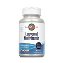 KAL Liposomal Multivitamin - High Potency Liposomal ויטמין C, D-3 ועוד - גברים ונשים Multivitamin for Cardiovascular and Nervous System Support - 30 משרתים, 60 VegCaps