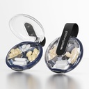 Small Pill Case Sweet, Pill Box for Purse & Pocket, 4 השוואתי גלולות הולדר, Portable Travel Pill מארגנת עבור ויטמינים, תוספים, שמן דגים (שחור)