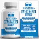 Life Strength Potassium & Magnesium Complex with Aspartate, Oxide, Glycinate, Gluconate & Citrate - 1000 מ"ג (90 קפסולות) רופאים עיצוב ומתאים